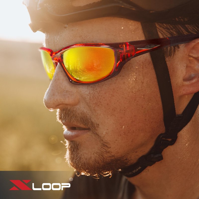 X LOOP Polarized Wrap-Around Sunglasses for Men Women Running Fishing Driving Sports Glasses