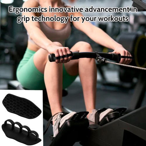 Fangool Gym Grips,Weight Lifting Grips for Men Women,New Rubber Gym Grips Palm Protection Gloves for Weight Lifting, Dumbbell, Bar Pad Pull Up Grippers, Anti-Slip Workout Grips