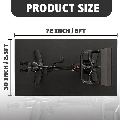 Peloton Bike Mat | 6mm, 30" x 72" Exercise Bike Mat/Treadmill Mat for Hardwood Floors or Carpet, Non-Slip Sweat-Proof Exercise Equipment Mat for Bike Trainer/Stationary Spin Bike/Indoor Cycling
