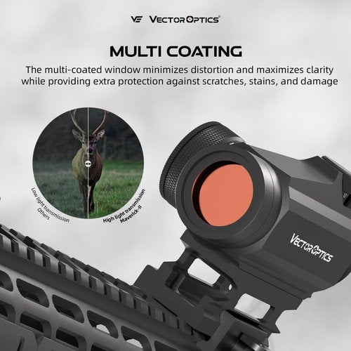 Vector Optics 1x22 Red Dot Scope with 3X Magnifier Combo, Compact Reflex Sight, Quick Detach, 3 MOA Dot Size w/Picatinny Mount