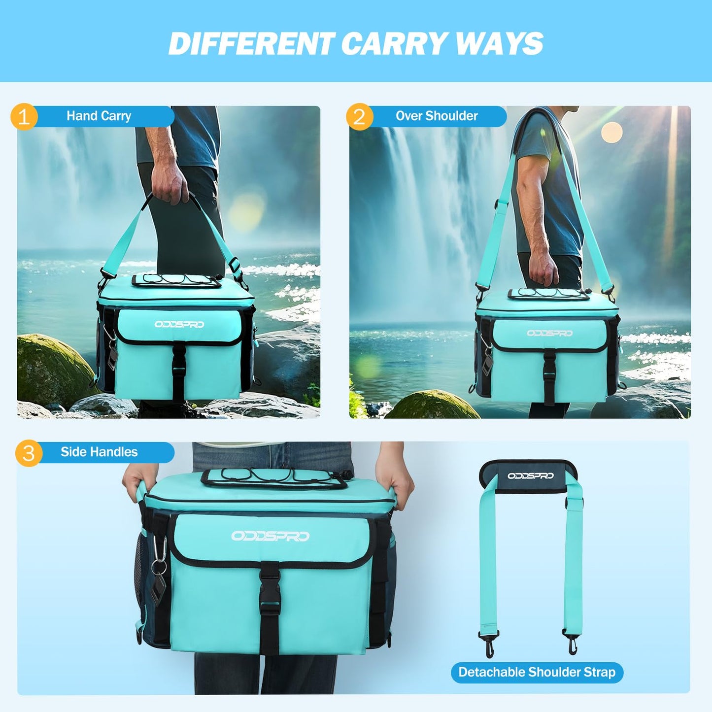 28L Paddle Board Cooler, Unique Top Opening Flap Waterproof Paddleboard Cooler, Durable PVC Material Fits 42 Cans with Bottle Opener, Paddle Board Accessories for SUP, Kayaking, Camping, Fishing