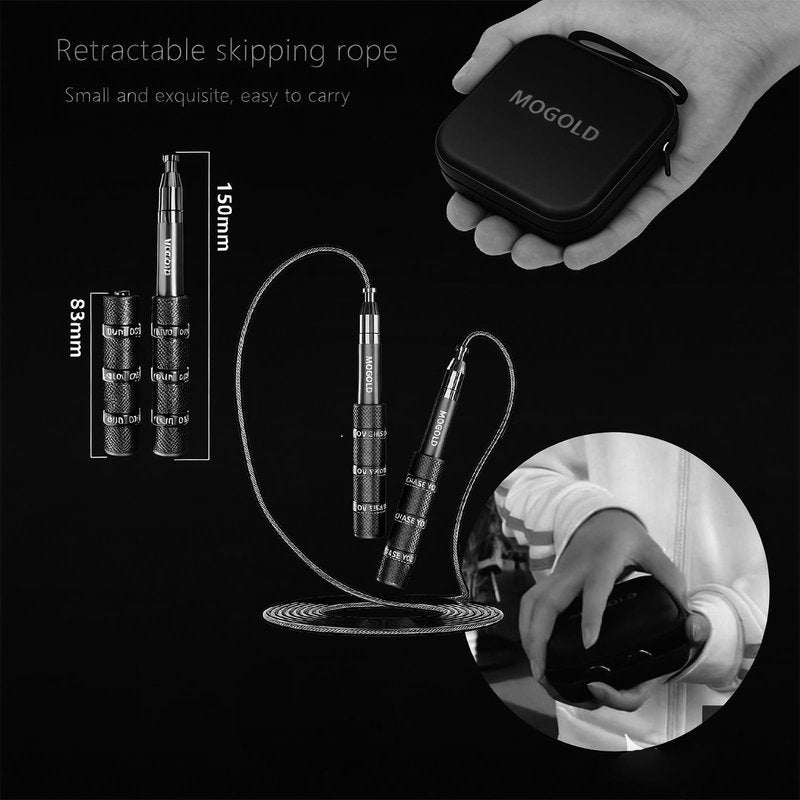MOGOLD Speed Rope Jump Rope - Adjustable Tangle-Free Skipping Rope for Fitness, Boxing & Cardio - Durable PVC Cable for Men Women