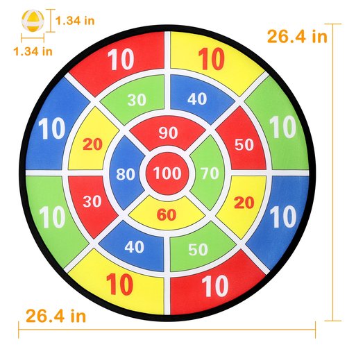 Accmor 29" Large Dart Board for Kids, Kids Dart Board with Sticky Balls, Backyard Outdoor Games Birthday Gifts for 3 4 5 6 7 8 9 10 11 12 Year Old Boys Girls