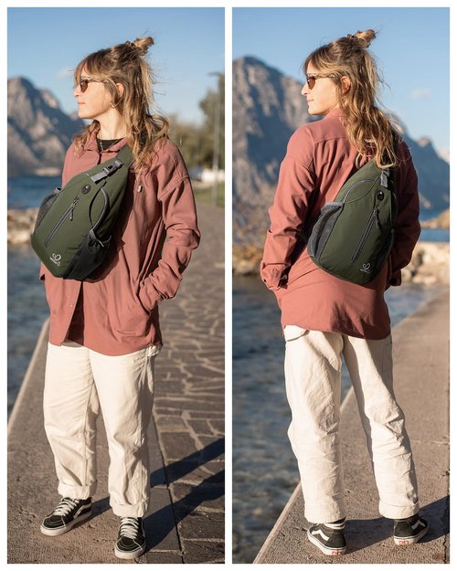 WATERFLY Crossbody Sling Backpack Sling Bag Travel Chest Bag Hiking Daypack