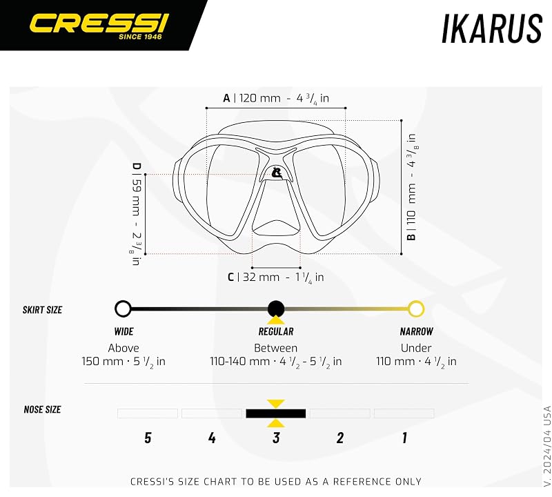Cressi Ikarus & Orion Snorkeling Set - Semi-Dry Mask & Snorkel, Black