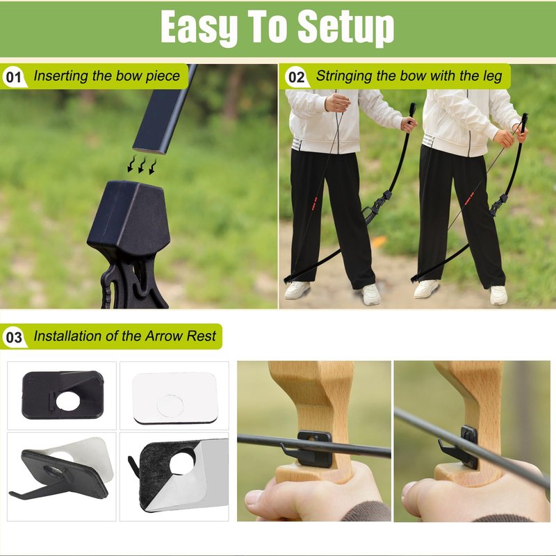 40" Bow and Arrow Set for Teens,Ambidextrous Adult Archery Bow Set with 7 Arrows,Beginner Recurve Bow Gift for Outdoor Backyard Game