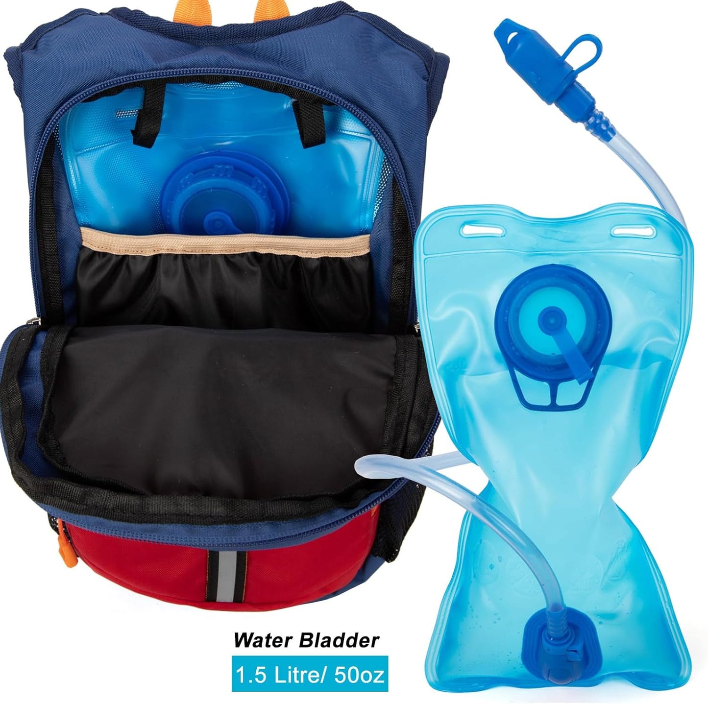 Ivygreen Kids Hydration Backpack, Hiking Backpack for Boys or Girls with 1.5L Water Bladder