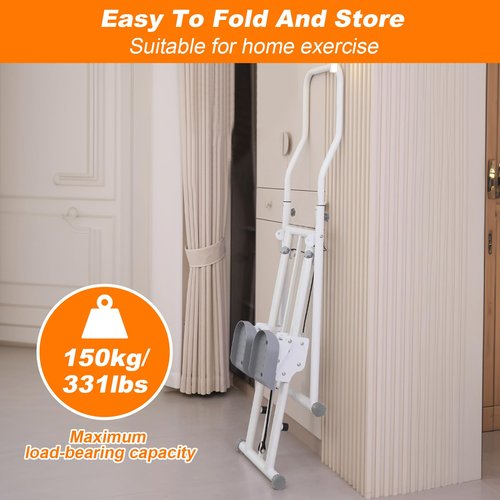 Vertical Climber,Portable Step Machine with Handlebar - Step Fitness Machines with Adjustable Pedals, Compact Stair Machine for Workout