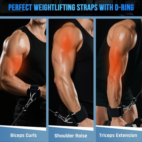 Weight Lifting Straps with D Ring(2-Pack) - Wrist Brace Support for Weightlifting, Bodybuilding, Deadlifts & Powerlifiting - Ergonomic Support for Men & Women | Heavy Duty Nylon