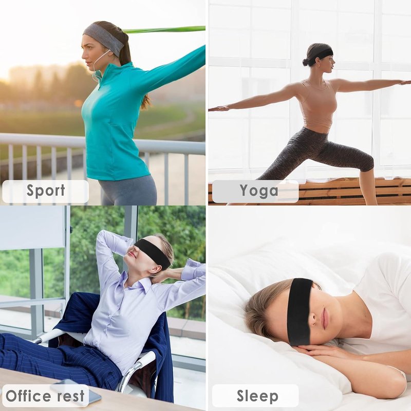 Hair Bands for Women's Hair - 6 Pack Wide Elastic Sweatband & Non-Slip Workout Headbands for Running, Yoga, Nurses | Bandas para el Cabello for Daily Use