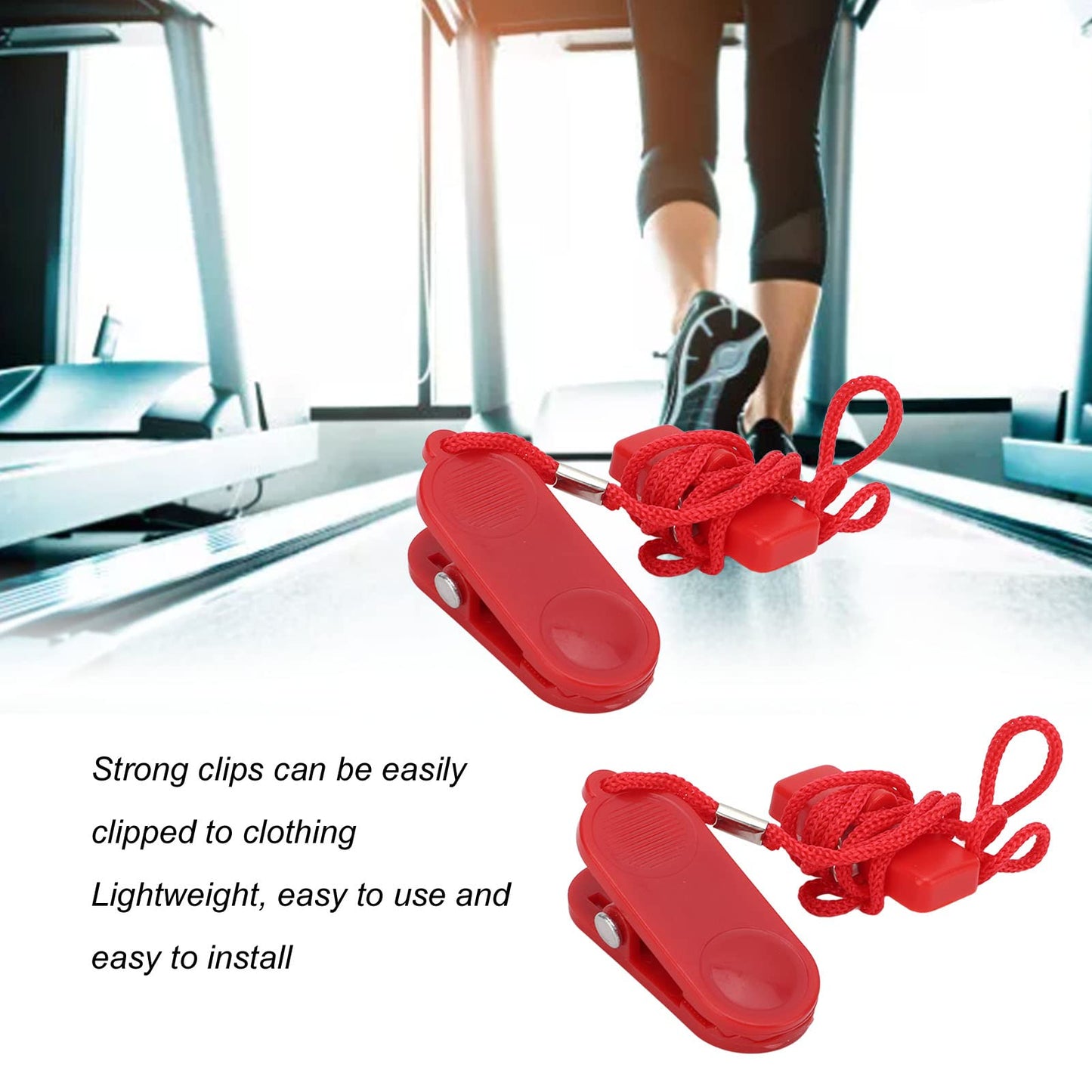 2pcs Treadmill Magnet Key Automatic Treadmill Magnet Security Lock Easy Use Universal Universal Magnet Safety Key for Exercise Machine(14 * 35mm Models)