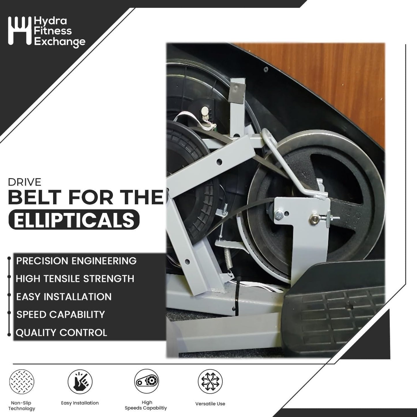 Hydra Fitness Exchange Motor Drive Belt MFR-284711 & 436777 Works with Nordic-Track X32i X22i Treadmill