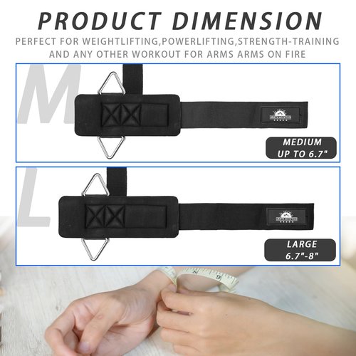 Lights Mountain Wrist Cuffs Weight Lifting Straps ??Heavy-Duty Cable Machine Attachments & Weightlifting Wrist Support for Lateral Raises, Pull Exercises & Strength Training