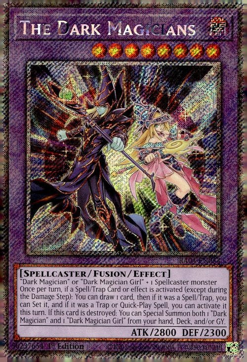 The Dark Magicians (Platinum Secret Rare) - RA04-EN054 - Platinum Secret Rare - 1st Edition
