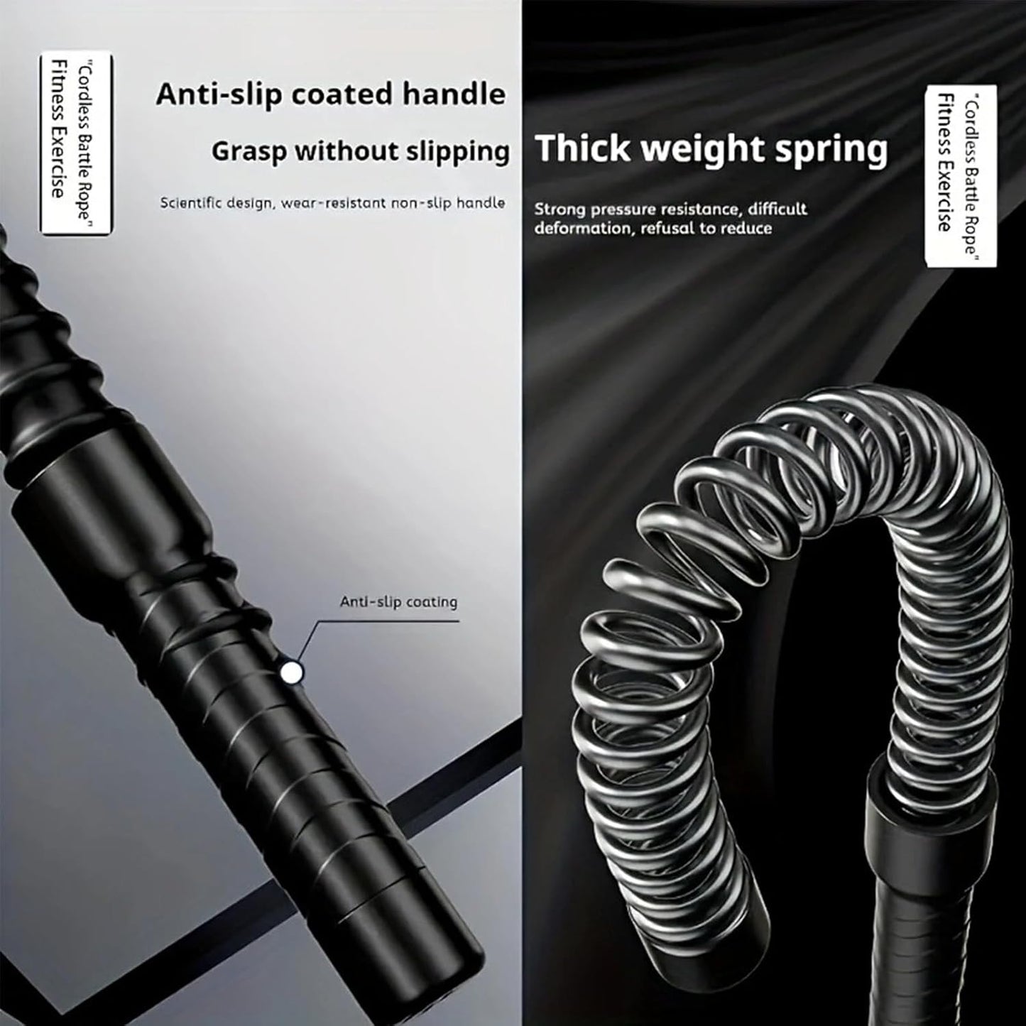 2pcs Ropeless Battle Ropes for Ropeless Battle Ropes for Home Gym Lightweight Battle Rope for Fitness Beginners Durable Exercise Ropes for Home Workout