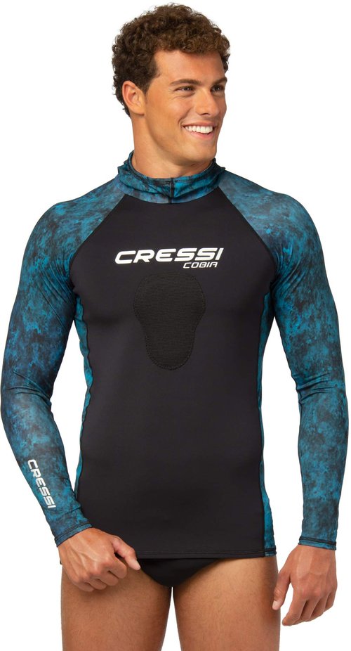 CRESSI Standard Rash Guard, Camo Blue, Small