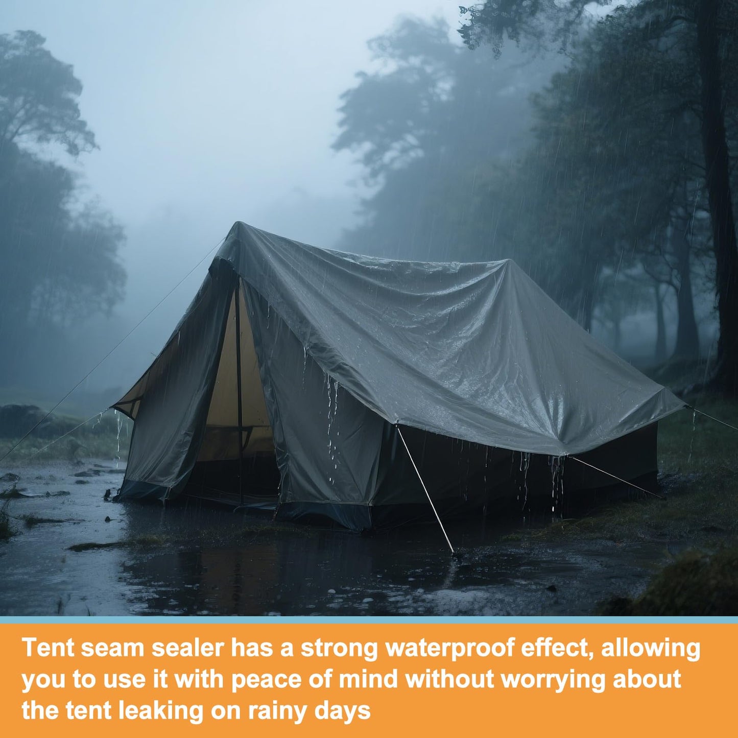 INNOVAYOU Tent Seam Sealer 120ml, No Sew Solution Waterproof Fast Cure Seam Sealer Tent, for Tents and Outdoor Fabric, Clear