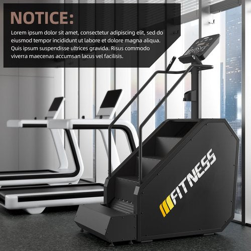Stair Stepper with Auxiliary Ladder, Commercial Grade Stair Climber Exercise Machine,15 Speed Levels Stepping Machine for Cardio and Lower Body Workouts, 660LBS, 15-164 Steps/Minute