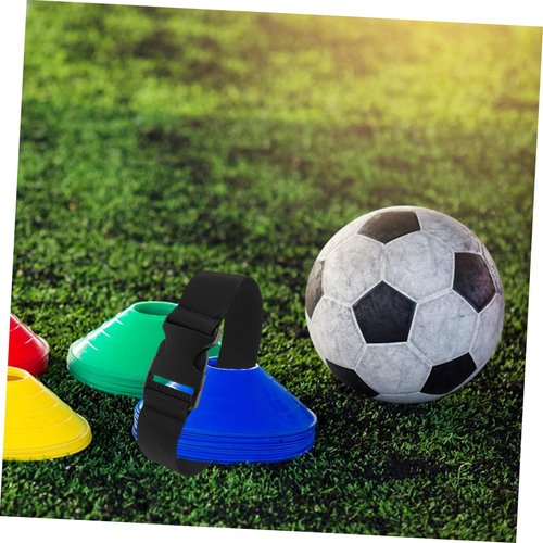 KOMBIUDA 4pcs Adjustable Football Training Cone Strap Easy Close Cone Holder for Sports Events and Travel Organization Portable Agility Disc Carrier with Closure for Soccer and Basketball