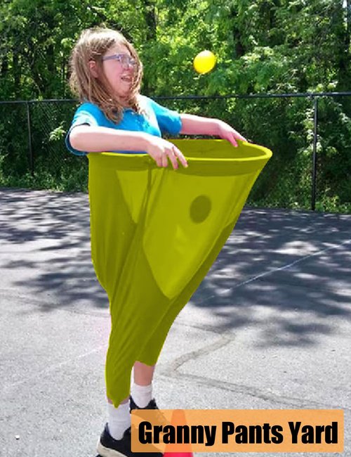 Granny Pants Yard Game - Big Granny Pants Outdoor Games for Adults with Bouncy Balls, Giant Pants Outdoor Recreational Tossing Game, Team Relay Family Reunion Party Field Game Set