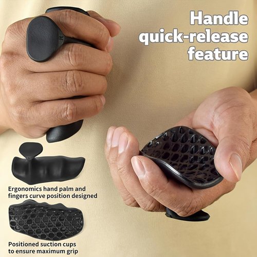 Weight Lifting Grips - Rubber Workout Gym Grips Fingerless Pads for Palm Protection, Ergonomics Workout Gym Gloves for Men Women Deadlifts, Rows, Exercise Bodybuilding