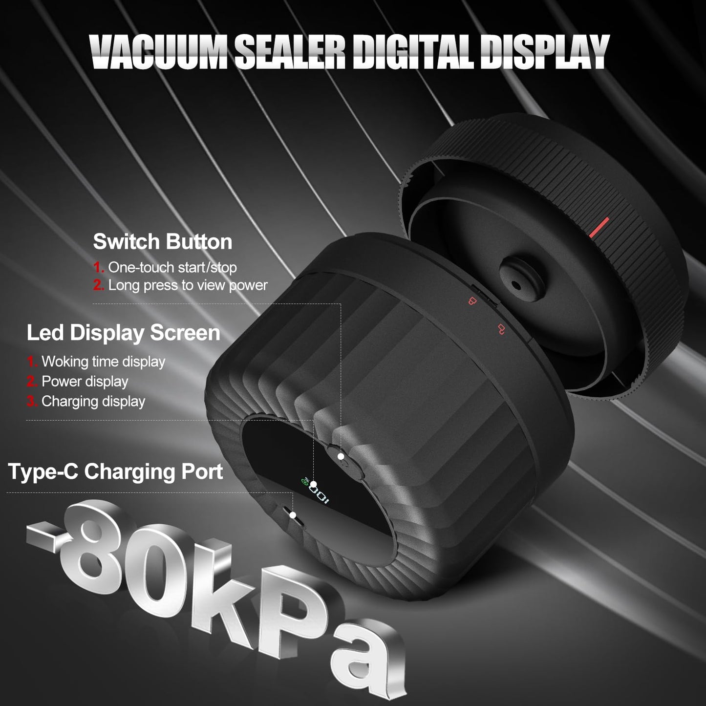 2025 Latest Electric Mason Jar Vacuum Sealer Kit for Mason Jars with Wide and Regular Mouth Canning Jar Lids