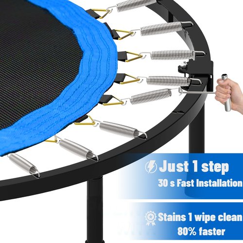 SAEEPABUL Heavy Duty Trampoline Springs Replacement, 5.5 Inch Stainless Steel Universal Spring Kit, Includes Installation Tool and 16-Pack Accessories
