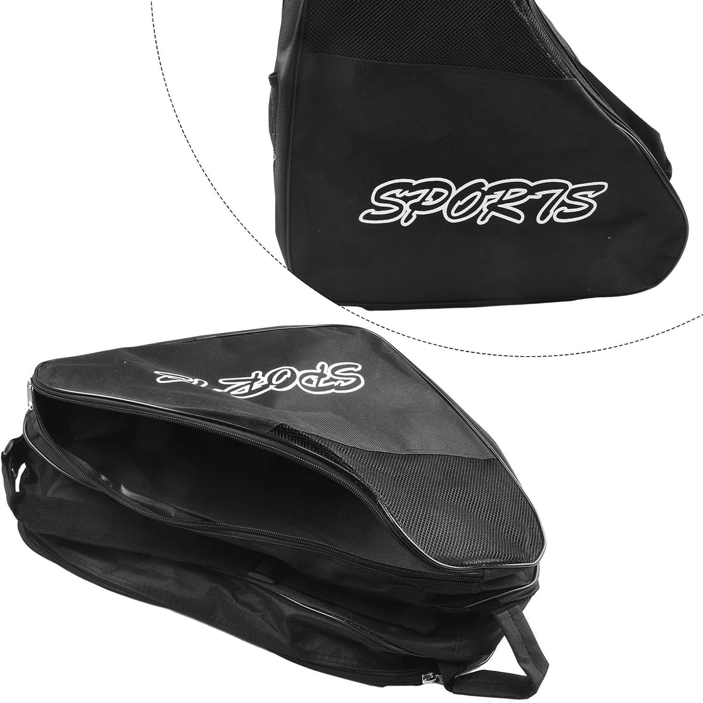 Ice & Inline Skate Bag, Adjustable Shoulder Strap, Three Layer For Roller Skating And Ice Skating, Max Capacity 1 Helmet + 1 Protective Gear + Skates Up To Size 44