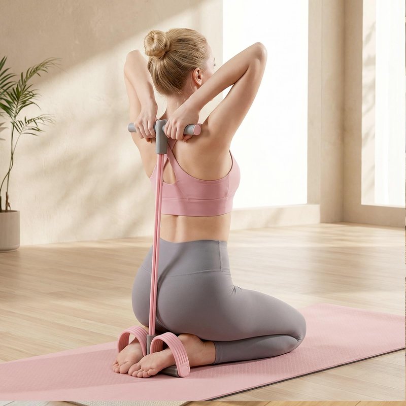 Pedal Resistance Bands with Handles, 2026 Upgrade Multifunction Tension Rope, 6-Tube Elastic Yoga Pedal Puller Resistance Band, Natural Rubber Foot Pedal Bands for Abdomen, Waist, Arm, Leg (Green)