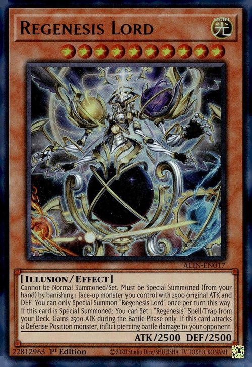 Regenesis Lord - ALIN-EN017 - Ultra Rare - 1st Edition