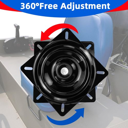 Boat Seat Swivel Base Mount,Boat Seat Pedestal Mount Clamp on with Swivel for Jon/Fishing/Kayak/Bass/Skiff with Bench,Clamp Adjusts from 7 1/2 to 20 inches,Powder-Coated Galvanized Steel