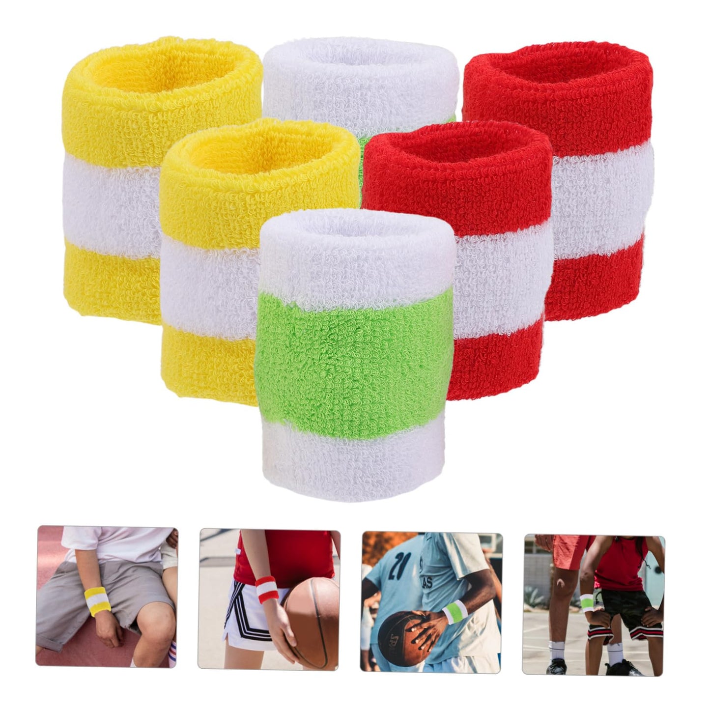 ifundom 3pairs Boy Girl Wrist Protector Bands Soft Breathable Arm Support for Sports Elastic Strap for Sweat Absorption for Boys and Girls Outdoor Activities