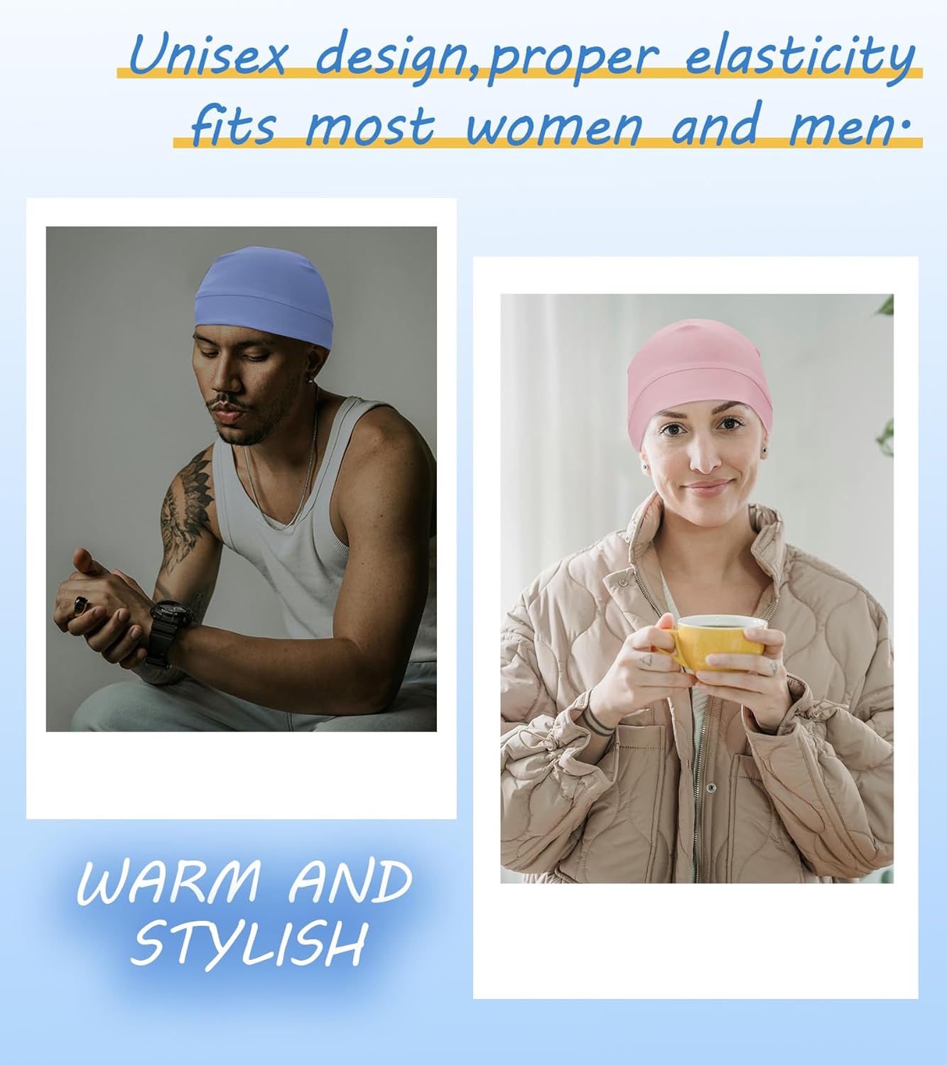 3 Pieces Cotton Skull Caps for Men Women Chemo Headwear Lightweight Beanie Sleeping Cap Helmet Liner