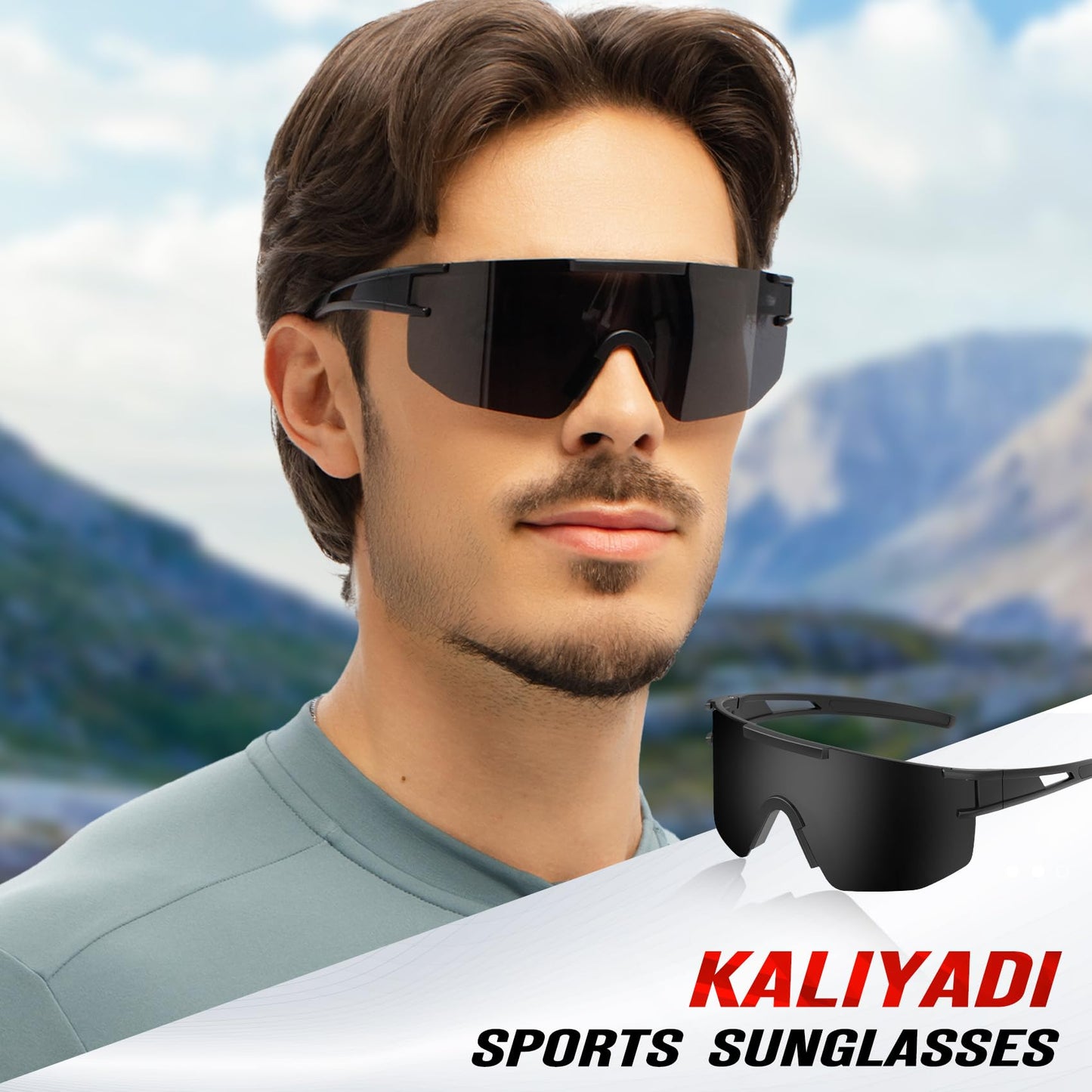 KALIYADI Sunglasses-Men-Women Polarized Sport Running-Sunglasses: Cycling Sun Glasses UV400 Driving Fishing 3packs