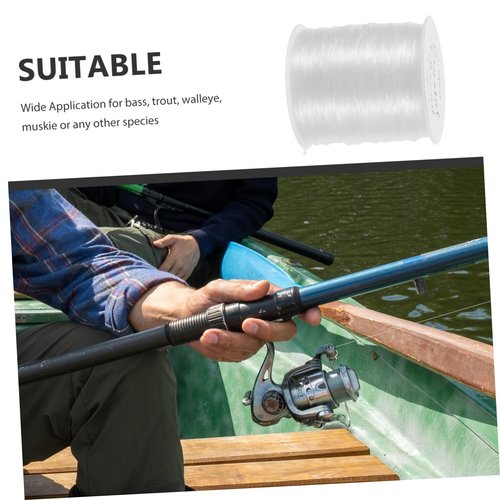 Toddmomy 1Roll Fishing Line String Professional Abrasion Resistant Nylon for Outdoor Sea Fishing Low Memory Resistant Smooth Casting Strong Structure Angling Supplies
