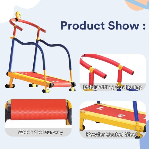 Kids Treadmill Workout Equipment - Indoor Toddler Gym, Toddler Treadmills for Home (Large)