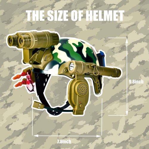 REGLORY Kids Tactical Multifunctional Helmet Set for Battle Game, Police Cosplay Kids Toy Helmet Paintball Airsoft (Camouflage)