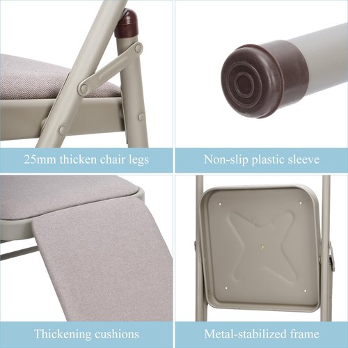 tonchean Yoga Auxiliary Chair with Lumbar Back Support Professional Thickened Foldable Balance Handstand Training Tool Abs & Core Strength Training for Seniors and Adults(Gray)