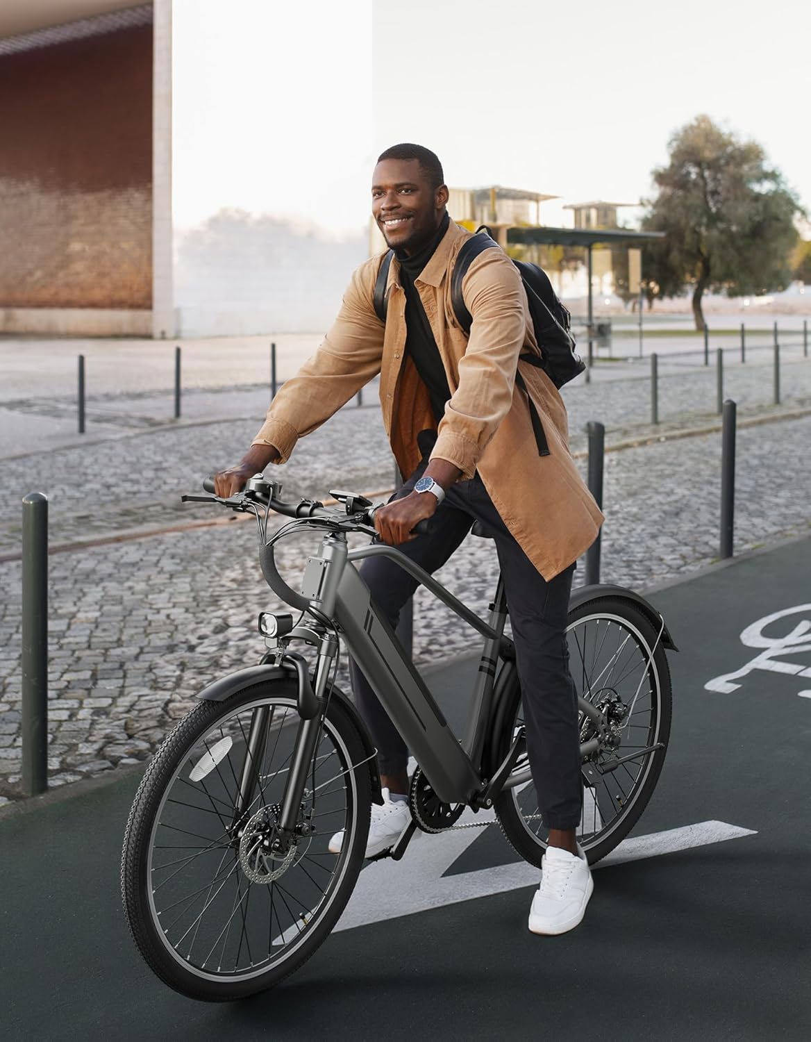 Electric Bike for Adults, 26" Up to 1000W Peak Motor Ebike 45+ Mile Range Brushless City Ebike, 25Mph 7-Speed Commuter E-Bike with Removable 360Wh Battery for Commuting, Outdoor Leisure