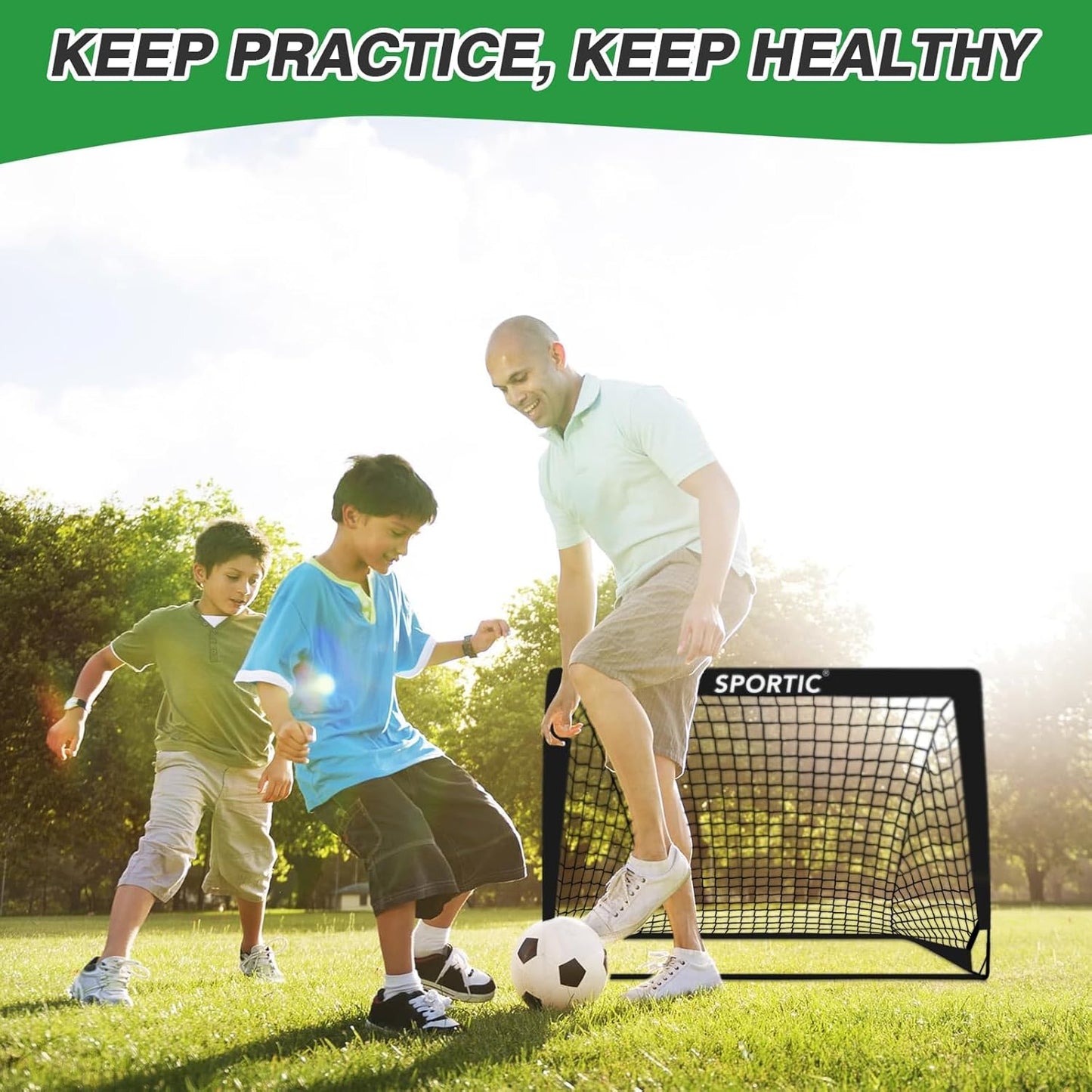 2 Pack 4' x 3' Soccer Goal Net Set, Pop Up Kids Practice Soccer Goals for Indoor and Outdoor.Portable Soccer Net with Carrying Bag & Ground Pegs, Perfect for Backyard, Field, Court