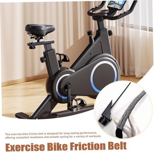 XJKLBYQ Exercise Bike Power Resistance Belt,Exercise Bike Friction Belt, PP Exercise Bike Replacement Parts with Control Knob, Long Lasting Minimalist Black Exercise Bike Accessories