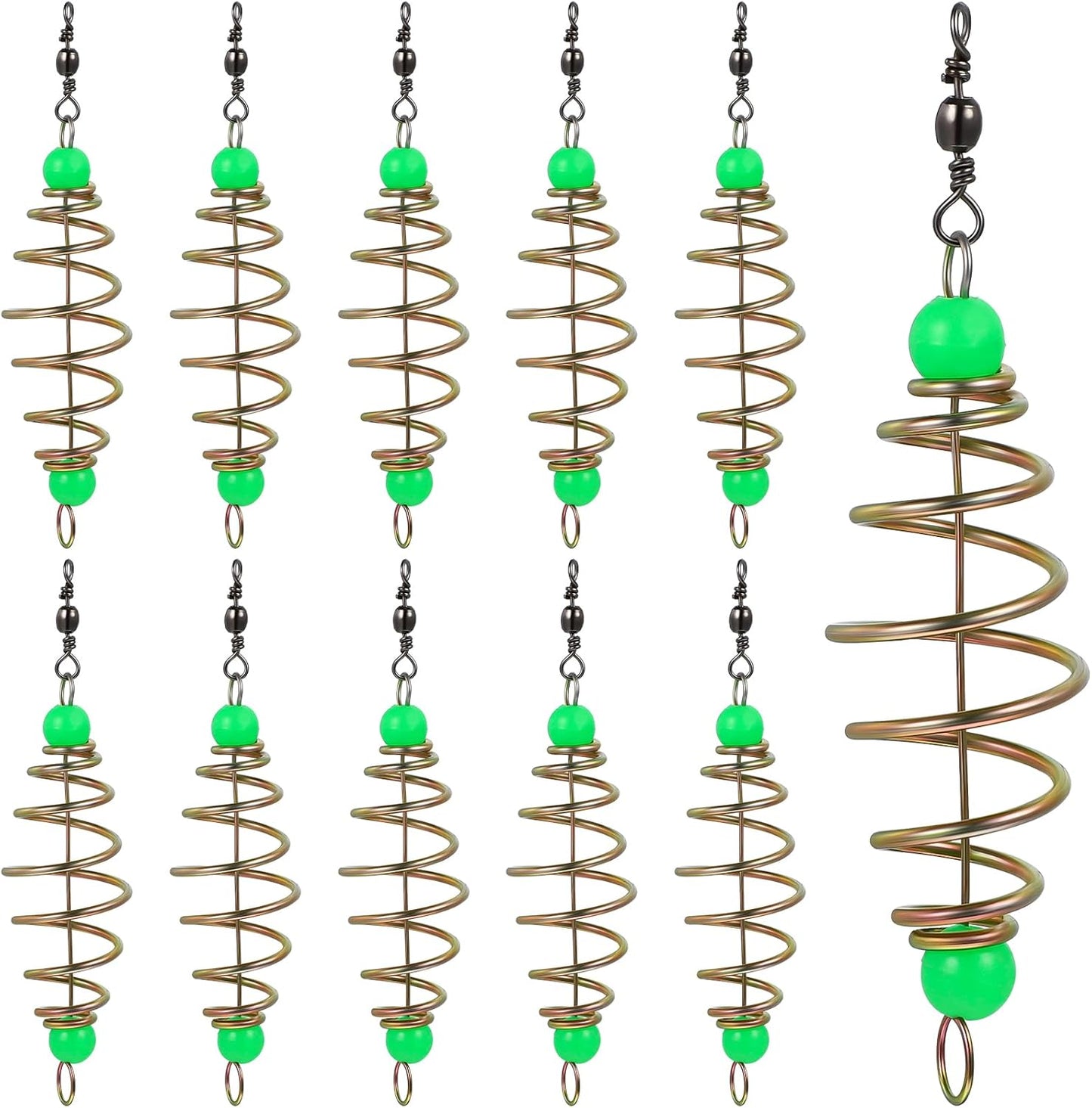 12PCS Luminous Carp Fishing Feeder, Bait Thrower, Fishing Feeder Bait Cage, Lures Cage Basket Minnow Baits