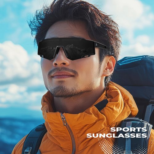 KALIYADI Polarized-Mens-Sunglasses Sports Sunglasses-Men Women: Sun Glasses with UV400 for Running Cycling Fishing