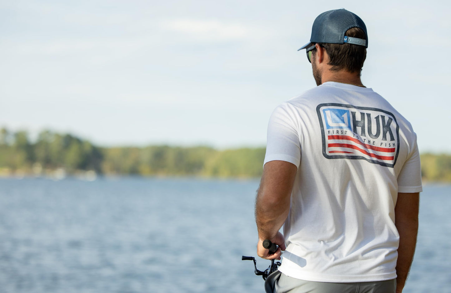 HUK Mens Short Sleeve Performance Tee, Fishing T-Shirt for Men, Born Wave - Seagrass, X-Large