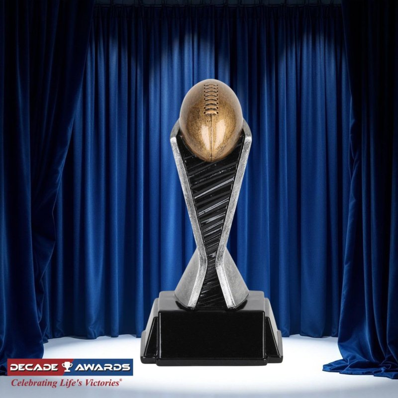 Decade Awards World Class Fantasy Football Trophy - MVP Award for League Champion or Draft Star - Most Valuable Player Recognition - Custom Engraved Plate on Request (8 Inch Tall)