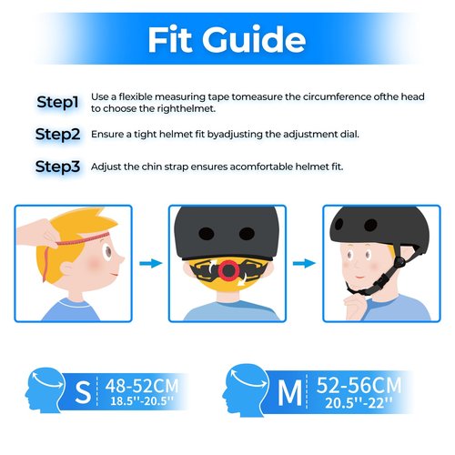 MammyGol Boys Bike Helmet Kids Skateboard Helmets Adjustable Multi-Sport Protective Gear Set Lightweight Helmet Girls Toddler for Skate Scooter Ages 9-12 (Black)