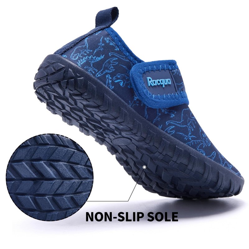 Racqua Toddler Water Shoes Boys Barefoot Quick Dry Swim Pool Beach Aqua Sport Shoes Surfing Boating Lightweight Shoes Toddler Dinosaur 10