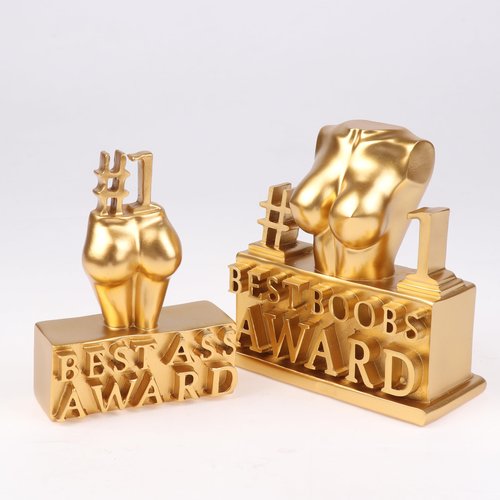 Cowenhey Best Ass Award - Best Boobs Award Female Body Figure Sculpture Trophy, Hilarious Resin Body Sculpture Desktop Decor, Novelty Prank Gift for Friends & Coworkers (Best Ass Award)