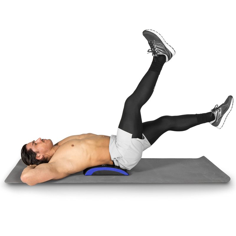 ProsourceFit Abdominal AB Mat 15" x 12" High Density Core Trainer, Black/Blue