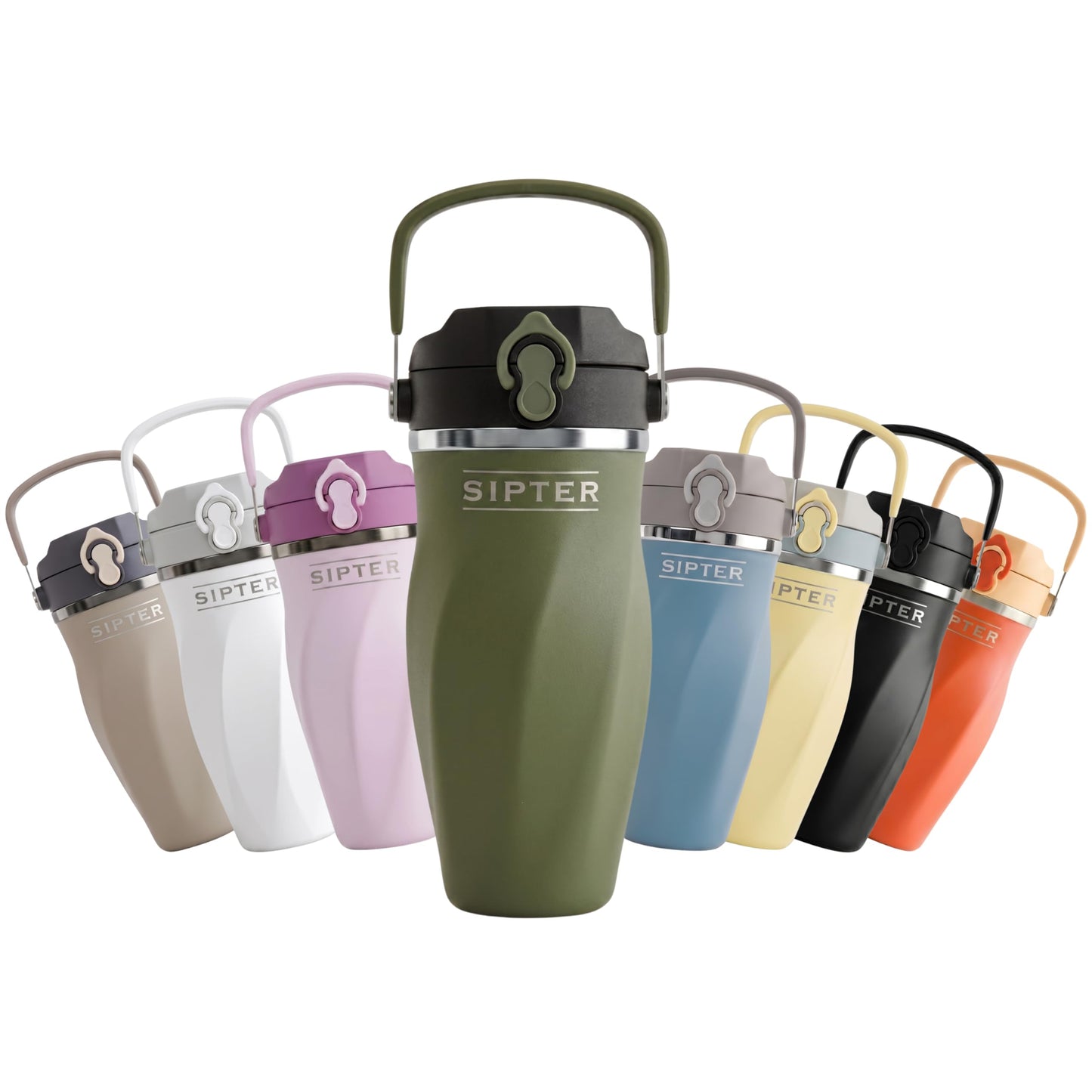 Sipter Best Shaker Bottle for Protein Mixes – Double Wall Stainless Steel, For Shakes, Water, Smoothies, Cocktails Leak-Proof, 26oz, Copper-Insulated Blender Cup, BPA-Free No Mixing Tools (iron sage)